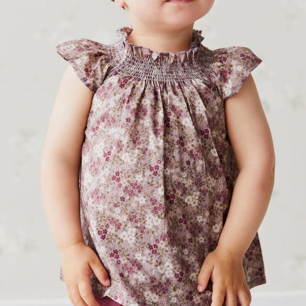 NWT Jamie Kay Tamara Top ad Bloomers in Pansy Floral Fawn Sz 3